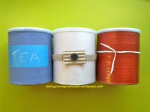 Coffee Canisters Covered